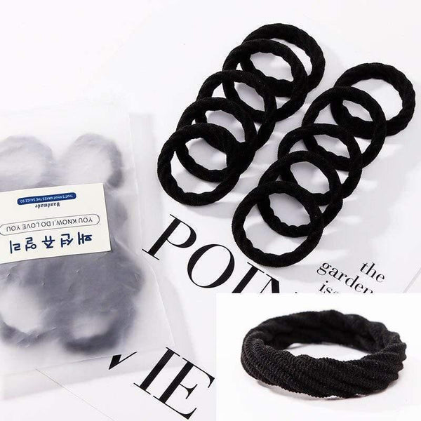 10Pcs/Lot New High Elastic Basic Rubber Bands Simple Hairband Girls Headwear Solid Color Headband Fashion Women Hair Accessories