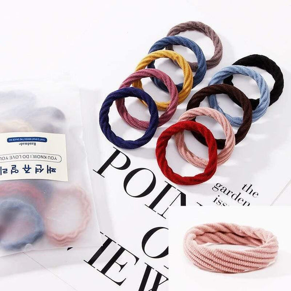 10Pcs/Lot New High Elastic Basic Rubber Bands Simple Hairband Girls Headwear Solid Color Headband Fashion Women Hair Accessories