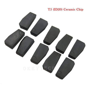 Planet Gates 10pcs/lot New ID T5-20 Transponder Chip Blank Carbon T5 Cloneable Chip for Car Key Cemamic T5 Chip