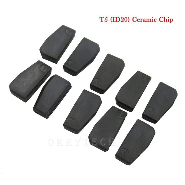 Planet Gates 10pcs/lot New ID T5-20 Transponder Chip Blank Carbon T5 Cloneable Chip for Car Key Cemamic T5 Chip