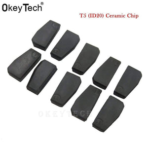 Planet Gates 10pcs/lot New ID T5-20 Transponder Chip Blank Carbon T5 Cloneable Chip for Car Key Cemamic T5 Chip