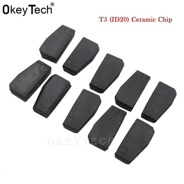 Planet Gates 10pcs/lot New ID T5-20 Transponder Chip Blank Carbon T5 Cloneable Chip for Car Key Cemamic T5 Chip