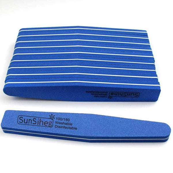 Planet Gates 10pcs/lot Rhombus Double Side Nail files buffer 100/180 Polishing Grinding Manicure Pedicure Nail Buffers File Tools