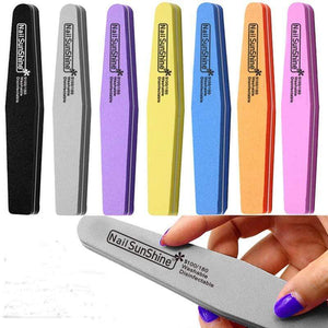Planet Gates 10pcs/lot Rhombus Double Side Nail files buffer 100/180 Polishing Grinding Manicure Pedicure Nail Buffers File Tools