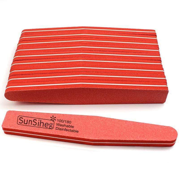 Planet Gates 10pcs/lot Rhombus Double Side Nail files buffer 100/180 Polishing Grinding Manicure Pedicure Nail Buffers File Tools