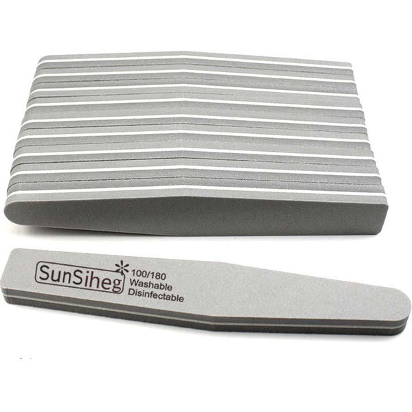 Planet Gates 10pcs/lot Rhombus Double Side Nail files buffer 100/180 Polishing Grinding Manicure Pedicure Nail Buffers File Tools