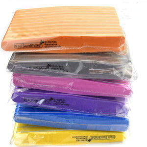 Planet Gates 10pcs/lot Rhombus Double Side Nail files buffer 100/180 Polishing Grinding Manicure Pedicure Nail Buffers File Tools