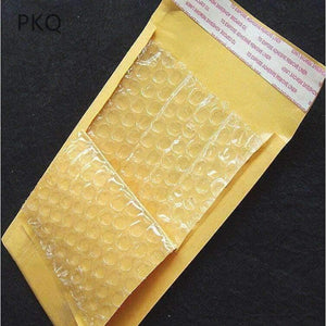 Planet Gates 10pcs/lot Small Kraft Paper Bubble Bags Mailers Padded Shipping Yellow Envelope Mailing Bag Business Supplies