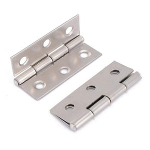 10pcs/lot Stainless Steel Hinge Square Door Hinges For Wooden Cabinet Drawer Jewellery Box Furniture Hardware