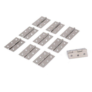 10pcs/lot Stainless Steel Hinge Square Door Hinges For Wooden Cabinet Drawer Jewellery Box Furniture Hardware