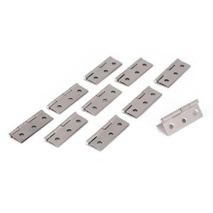 10pcs/lot Stainless Steel Hinge Square Door Hinges For Wooden Cabinet Drawer Jewellery Box Furniture Hardware