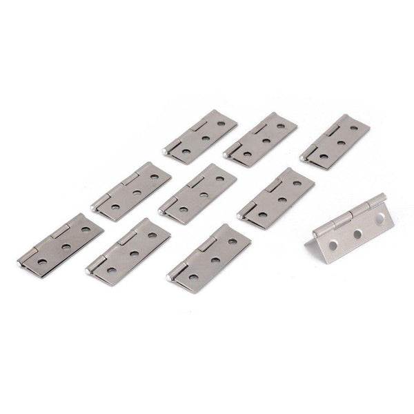 10pcs/lot Stainless Steel Hinge Square Door Hinges For Wooden Cabinet Drawer Jewellery Box Furniture Hardware