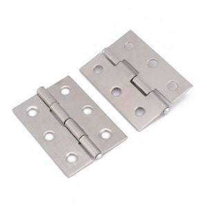 10pcs/lot Stainless Steel Hinge Square Door Hinges For Wooden Cabinet Drawer Jewellery Box Furniture Hardware