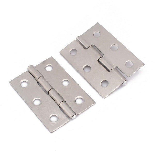 10pcs/lot Stainless Steel Hinge Square Door Hinges For Wooden Cabinet Drawer Jewellery Box Furniture Hardware