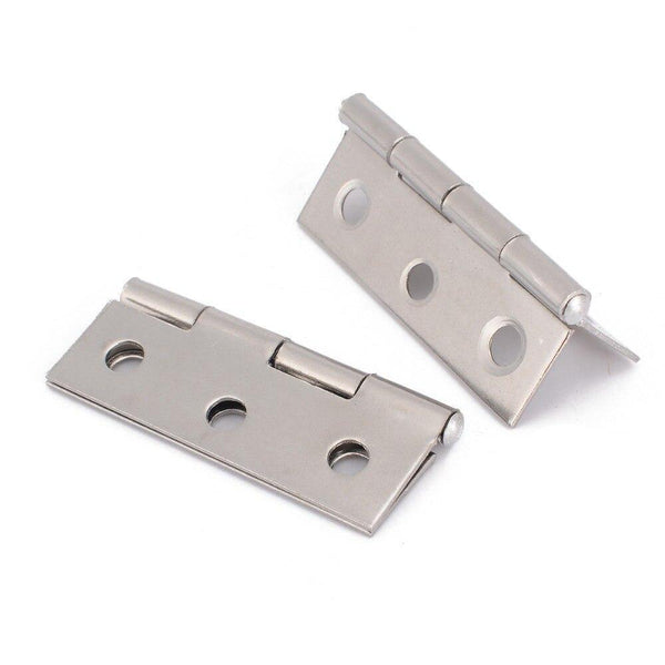 10pcs/lot Stainless Steel Hinge Square Door Hinges For Wooden Cabinet Drawer Jewellery Box Furniture Hardware
