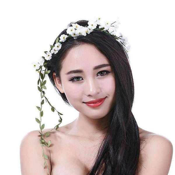 Planet Gates 10pcs/lot Women Headwear White Babysbreath Flower Hairbands Hair Accessories For Bride Wedding Headdress