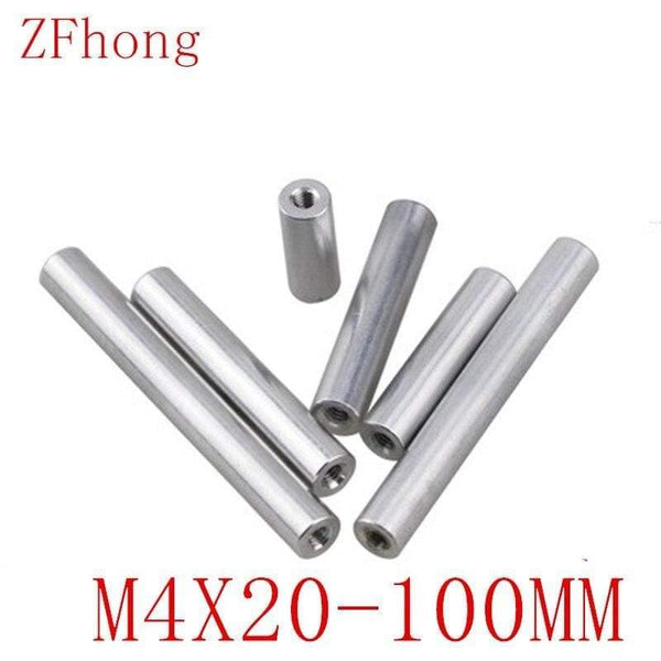 10pcs M4 aluminum alloy round spacer M4*20/25/30/35/40/45/50/55/60/65/70/75/80/90/100  aluminum standoff long nut
