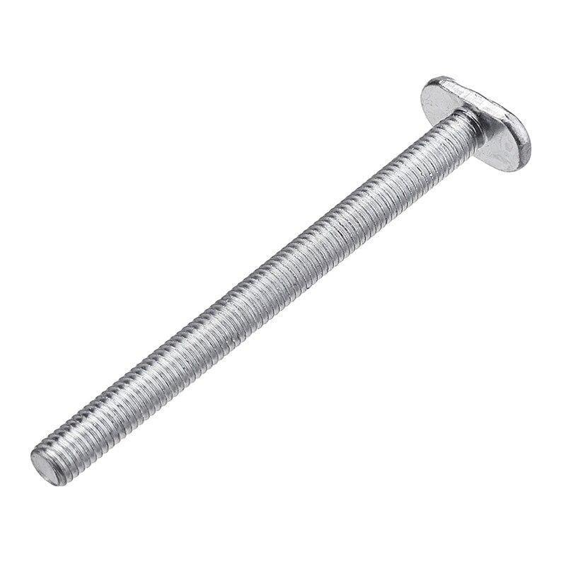 10Pcs M8X100Mm T-Nut Sliding Screws For 30 Series Miter Track T-Slot Woodworking Tool (silver)