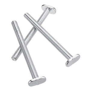 10Pcs M8X100Mm T-Nut Sliding Screws For 30 Series Miter Track T-Slot Woodworking Tool (silver)