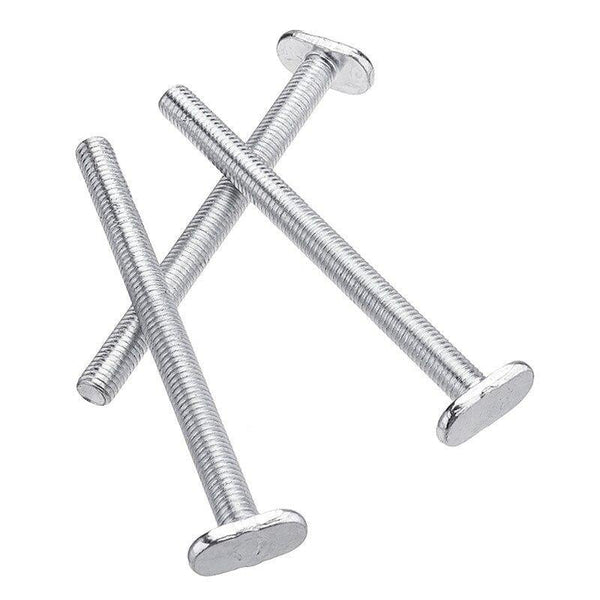 10Pcs M8X100Mm T-Nut Sliding Screws For 30 Series Miter Track T-Slot Woodworking Tool (silver)