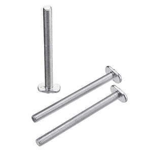 10Pcs M8X100Mm T-Nut Sliding Screws For 30 Series Miter Track T-Slot Woodworking Tool (silver)