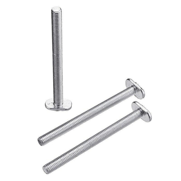 10Pcs M8X100Mm T-Nut Sliding Screws For 30 Series Miter Track T-Slot Woodworking Tool (silver)