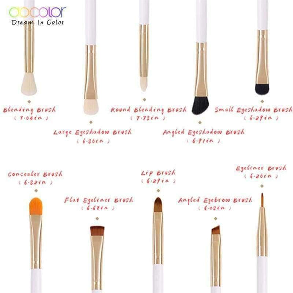Planet Gates 10PCS Makeup Brushes Eyeshadow Brush Set Eyebrow Eyeliner Lip Brushes  Beauty Essentials Cosmetic Brush Tools