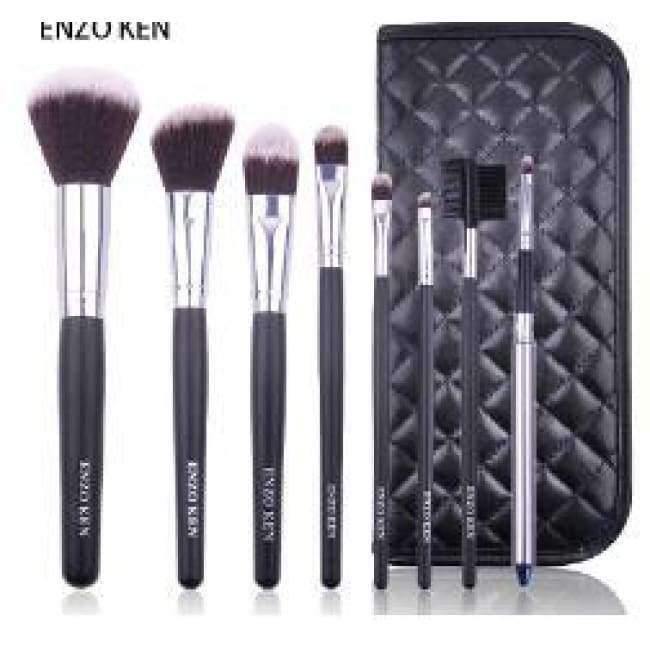 Planet Gates 10PCS Makeup Brushes Makeup Brushes w/ Case ENZO KEN 10Pcs/9pcs/8Pcs Foundation Blush Brush Powder Blending Makeup Brushes Set Professional