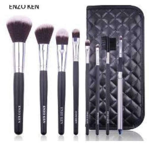 Planet Gates 8PCS Makeup Brushes Makeup Brushes w/ Case ENZO KEN 10Pcs/9pcs/8Pcs Foundation Blush Brush Powder Blending Makeup Brushes Set Professional