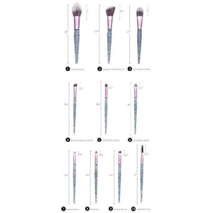 Planet Gates 10PCS Makeup Brushes Makeup Brushes w/ Case ENZO KEN 10Pcs/9pcs/8Pcs Foundation Blush Brush Powder Blending Makeup Brushes Set Professional