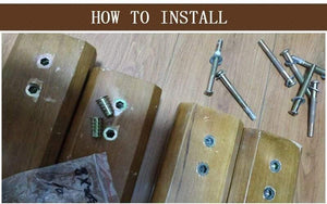 10Pcs Male Female Connector Nut Screw Wood Screws Hex Socket Kitchen Furniture Hardware Cabinet Bed Connectors Bolt