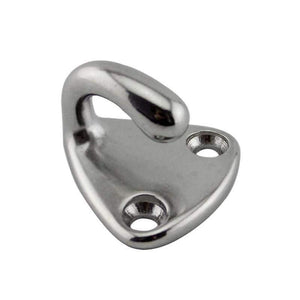 Planet Gates 10pcs Marine 316 Stainless Steel Mini Boat Fender Hook Carabiner Pad Eye Marine Sailing Silver Fender Hooks 27mm x 27mm