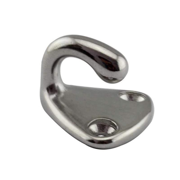 Planet Gates 10pcs Marine 316 Stainless Steel Mini Boat Fender Hook Carabiner Pad Eye Marine Sailing Silver Fender Hooks 27mm x 27mm