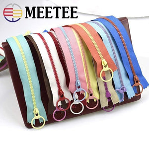 Planet Gates 10Pcs Meetee 15-40cm 3# Closed End Resin Zippers Pull Ring Zip Slider Head For Sewing Bags Wallet Purse Cloth Accessories Crafts