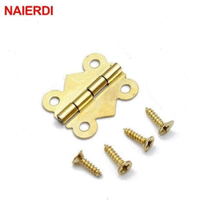 10pcs  Mini Butterfly Door Hinges 20mm x17mm Bronze Cabinet Drawer Jewellery Box Decorate Hinge For Furniture Hardware