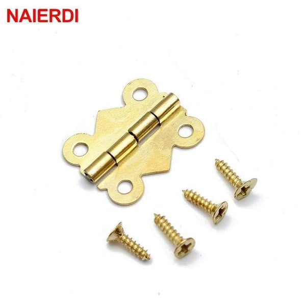 10pcs  Mini Butterfly Door Hinges 20mm x17mm Bronze Cabinet Drawer Jewellery Box Decorate Hinge For Furniture Hardware