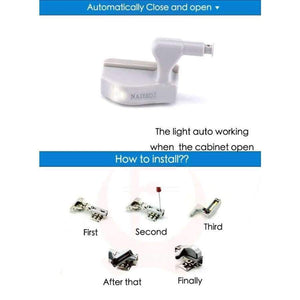 Planet Gates 10PCS NAIERDI Universal Hinge LED Sensor Light Kitchen Bedroom Living Room Cabinet Cupboard Closet Wardrobe 0.25W Inner Light
