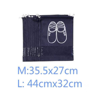 Planet Gates 10pcs/Pack Shoes Storage Bags Drawstring Laundry Bag Travel Home Organization Nonwovens Conveniently Shoes Bags Blue 35.5x27cm