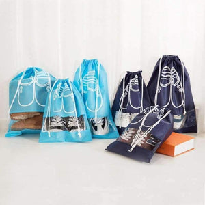 Planet Gates 10pcs/Pack Shoes Storage Bags Drawstring Laundry Bag Travel Home Organization Nonwovens Conveniently Shoes Bags Blue 35.5x27cm