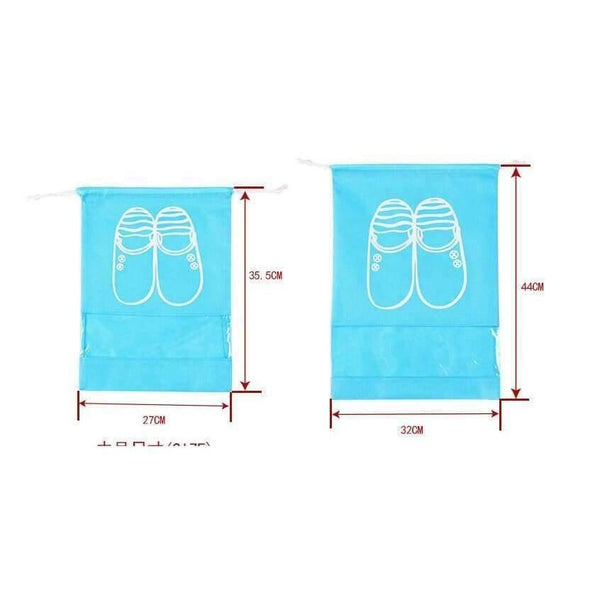Planet Gates 10pcs/Pack Shoes Storage Bags Drawstring Laundry Bag Travel Home Organization Nonwovens Conveniently Shoes Bags Blue 35.5x27cm