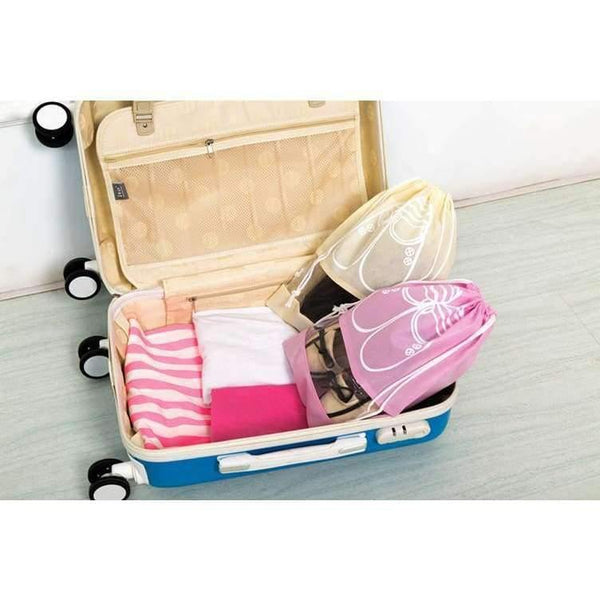 Planet Gates 10pcs/Pack Shoes Storage Bags Drawstring Laundry Bag Travel Home Organization Nonwovens Conveniently Shoes Bags Blue 35.5x27cm