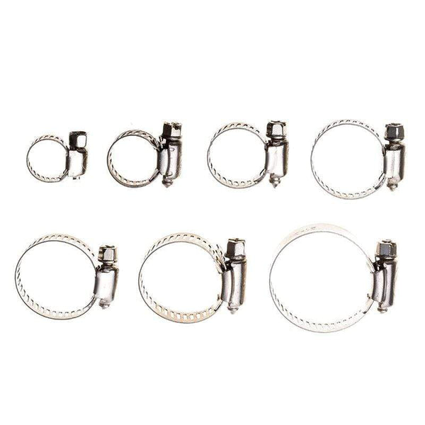 Planet Gates 10pcs Pipe Clamps Genuine Stainless Steel Hose Clips Fuel Hose Pipe Clamps Worm Drive Durable Anti-oxidation