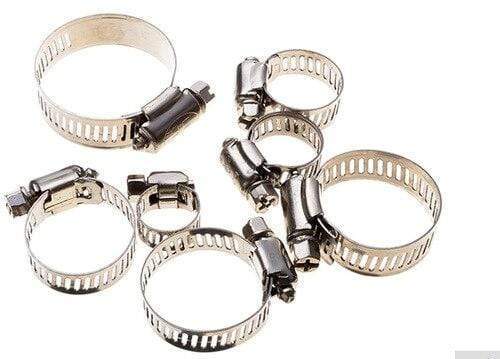 Planet Gates 10pcs Pipe Clamps Genuine Stainless Steel Hose Clips Fuel Hose Pipe Clamps Worm Drive Durable Anti-oxidation