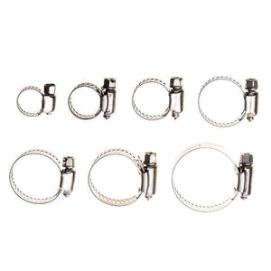 Planet Gates 10pcs Pipe Clamps Genuine Stainless Steel Hose Clips Fuel Hose Pipe Clamps Worm Drive Durable Anti-oxidation