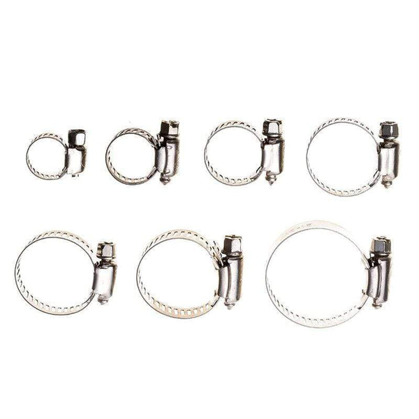 Planet Gates 10pcs Pipe Clamps Genuine Stainless Steel Hose Clips Fuel Hose Pipe Clamps Worm Drive Durable Anti-oxidation