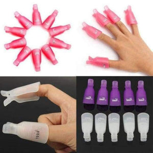 Planet Gates 10Pcs Plastic Acrylic Nail Art Soak Off Clip Cap UV Gel Polish Remover Wrap Tool