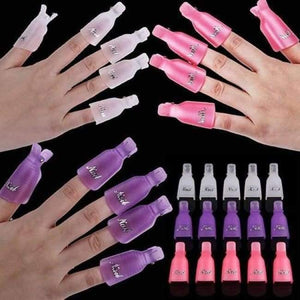 Planet Gates 10Pcs Plastic Acrylic Nail Art Soak Off Clip Cap UV Gel Polish Remover Wrap Tool