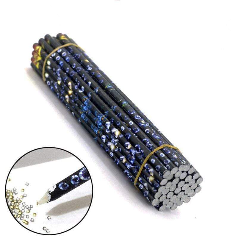 Planet Gates 10pcs Profressional Nail Dotting Tool Bead Gems Studs Picker Nail Art Design Wax Pen Rhinestone Pick Up Point Drill Pencil Stick