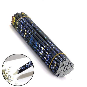 Planet Gates 10pcs Profressional Nail Dotting Tool Bead Gems Studs Picker Nail Art Design Wax Pen Rhinestone Pick Up Point Drill Pencil Stick
