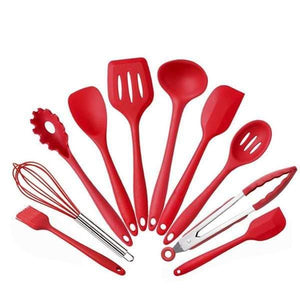 Planet Gates 10pcs Red 10pcs 5pcs Silicone Cooking Utensils Sets Heat Resistant Kitchenware Baking Utensils Kitchen Cooking Tools Set Accessories
